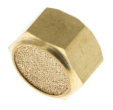 Silencieux Pneumatique Compact à Filetage Femelle G3/8'' en Bronze Fritté [2 Pièces]