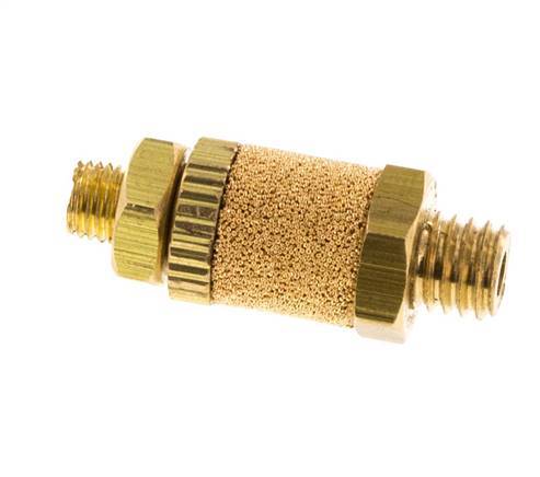 M5 Brass Flow Control Muffler With Lock Nut
