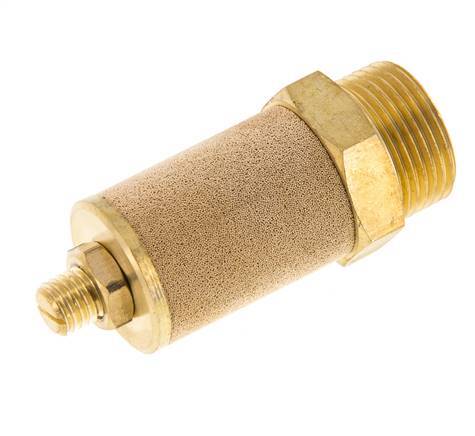 G3/4'' Brass Flow Control Muffler With Lock Nut