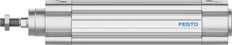 Cylindre Festo 32mm Alésage 100mm Course ISO 15552 Double Effet - 3656519