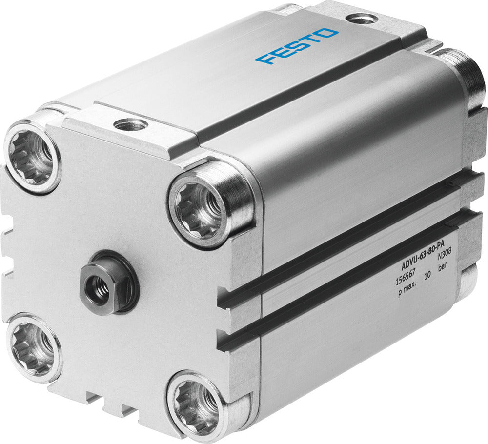 Festo Compact Cylinder 80mm Bore 10mm Stroke Double Acting - 156568