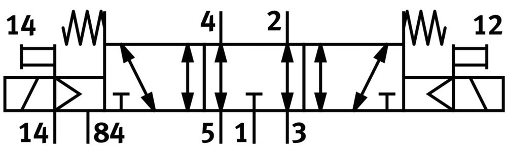 Festo 5/3 Échappement D'Air Électrovanne Bride 950l/min - 574453
