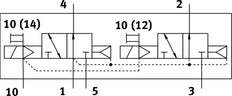 Festo 2x3/2 NO Monostable Air Électrovanne G1/8 580 - 600l/min - 566506