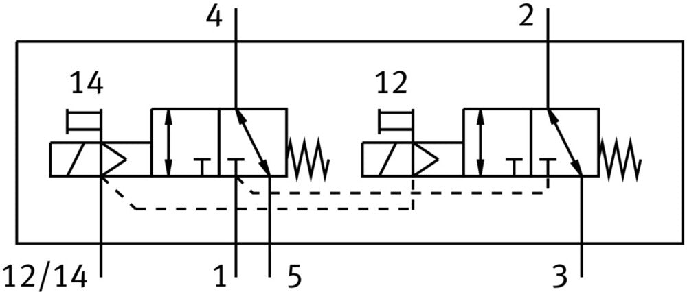 Festo 2x3/2 NC Monostable Air Électrovanne G1/4 870L/Min - 574434