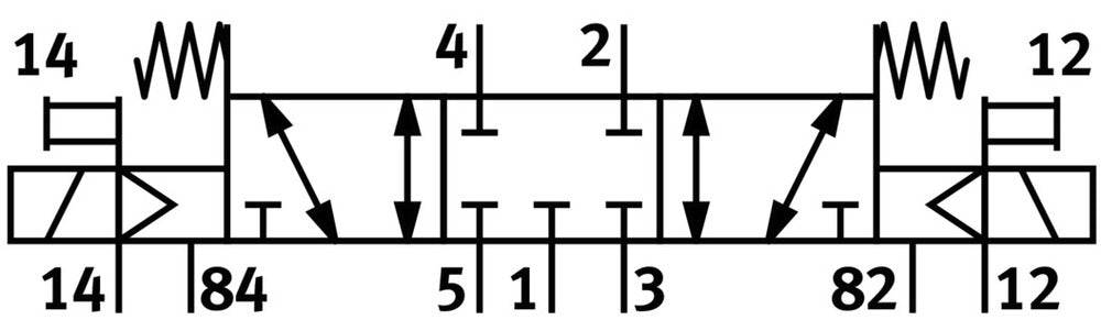 Festo 5/3 NC Air Solenoid Valve G3/8 2200l/min - 535941