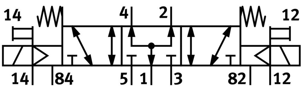 Festo 5/3 Électrovanne D'Air Sous Pression QS-12 1600L/Min - 170354