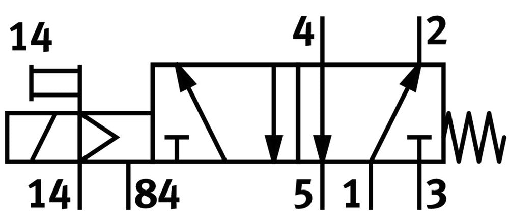 Festo 5/2 Monostable Électrovanne À Air G1/8 500L/Min - 10348