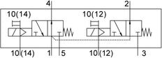 Festo 2x3/2 NO Monostable Air Solenoid Valve G1/4 1000l/min - 8035205