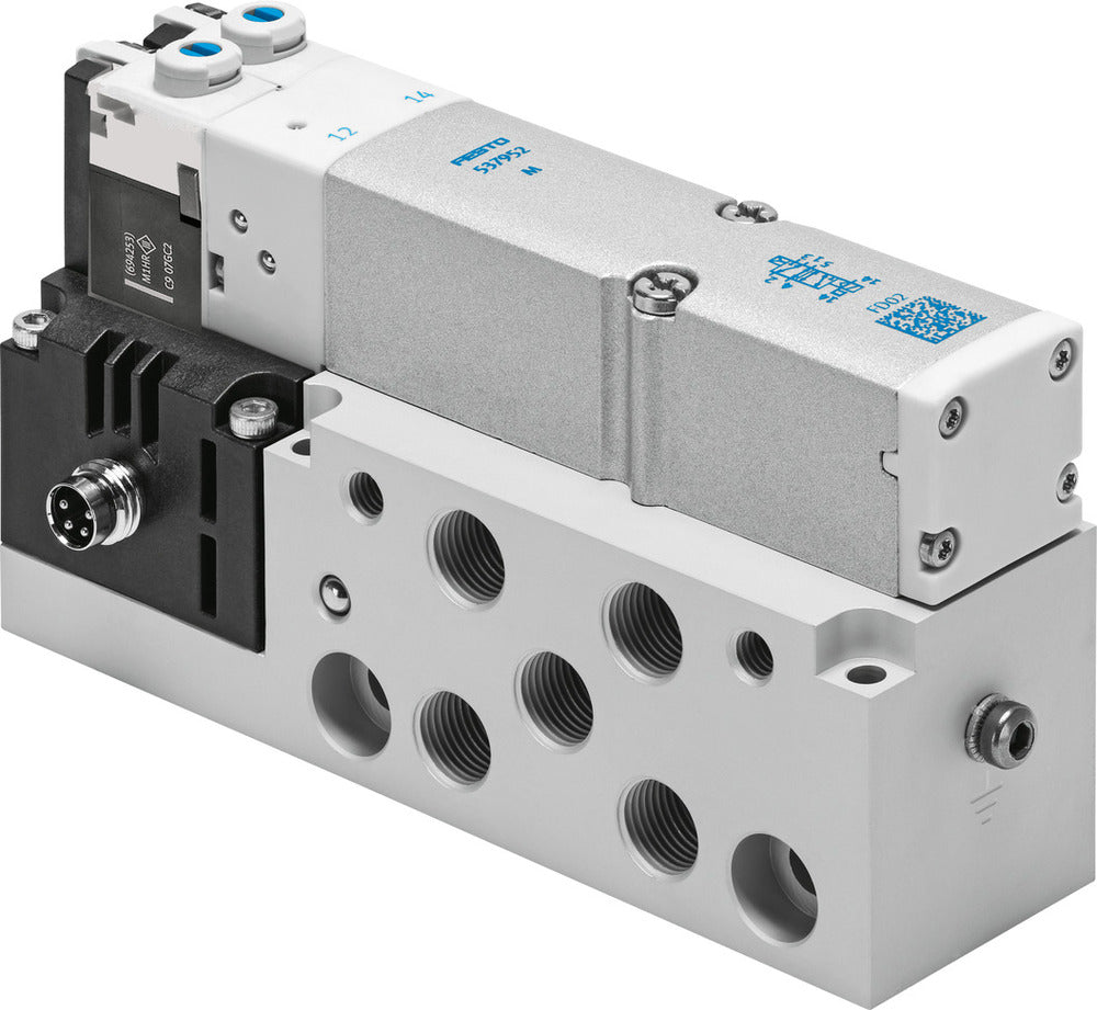 Festo 2x3/2 NC Monostable Air Solenoid Valve G1/8 500l/min - 537968
