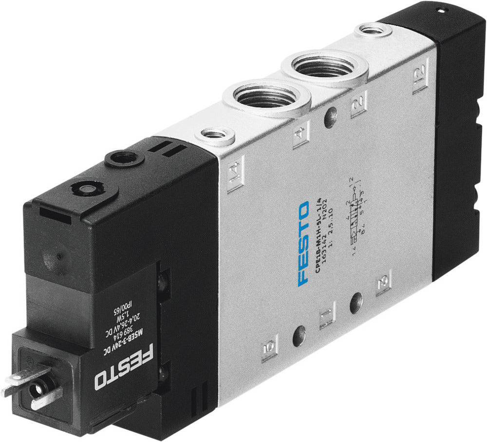 Festo 5/2 Monostable Air Solenoid Valve G1/4 1500l/min - 163786