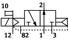 Festo 3/2 NO Monostable Air Électrovanne QS-10 1000l/min - 163780