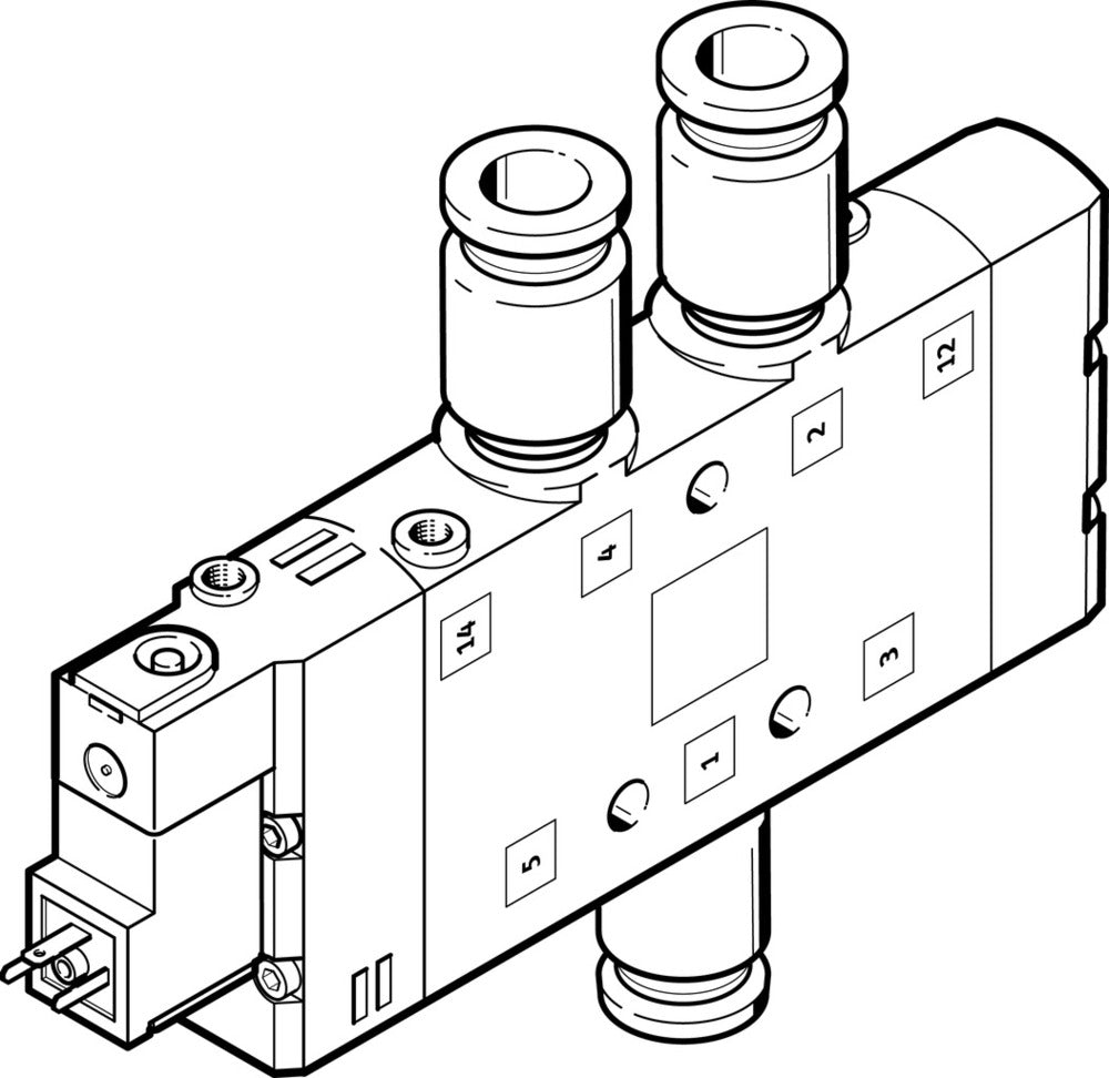 Festo 5/2 Monostable Air Solenoid Valve QS-10 1250l/min - 163842