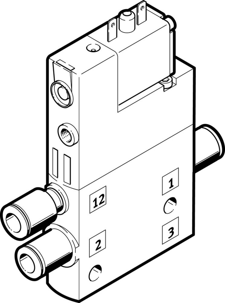 Festo 3/2 NO Monostable Air Solenoid Valve QS-6 510l/min - 196893