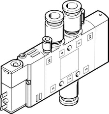 Festo 5/2 Monostable Air Électrovanne QS-6 400l/min - 196913