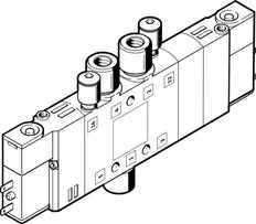 Festo 5/3 Pressurized Air Solenoid Valve QS-4 180l/min - 533152