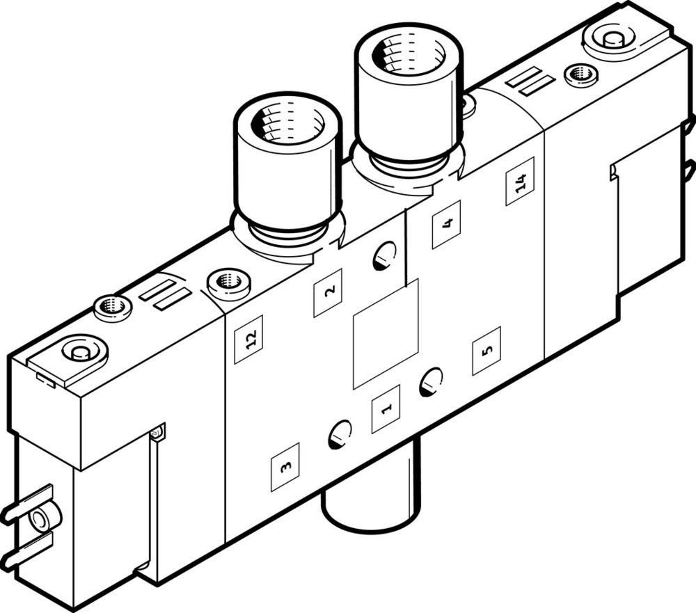 Festo 5/3 Échappement D'air Électrovanne M5 180L/Min - 533162