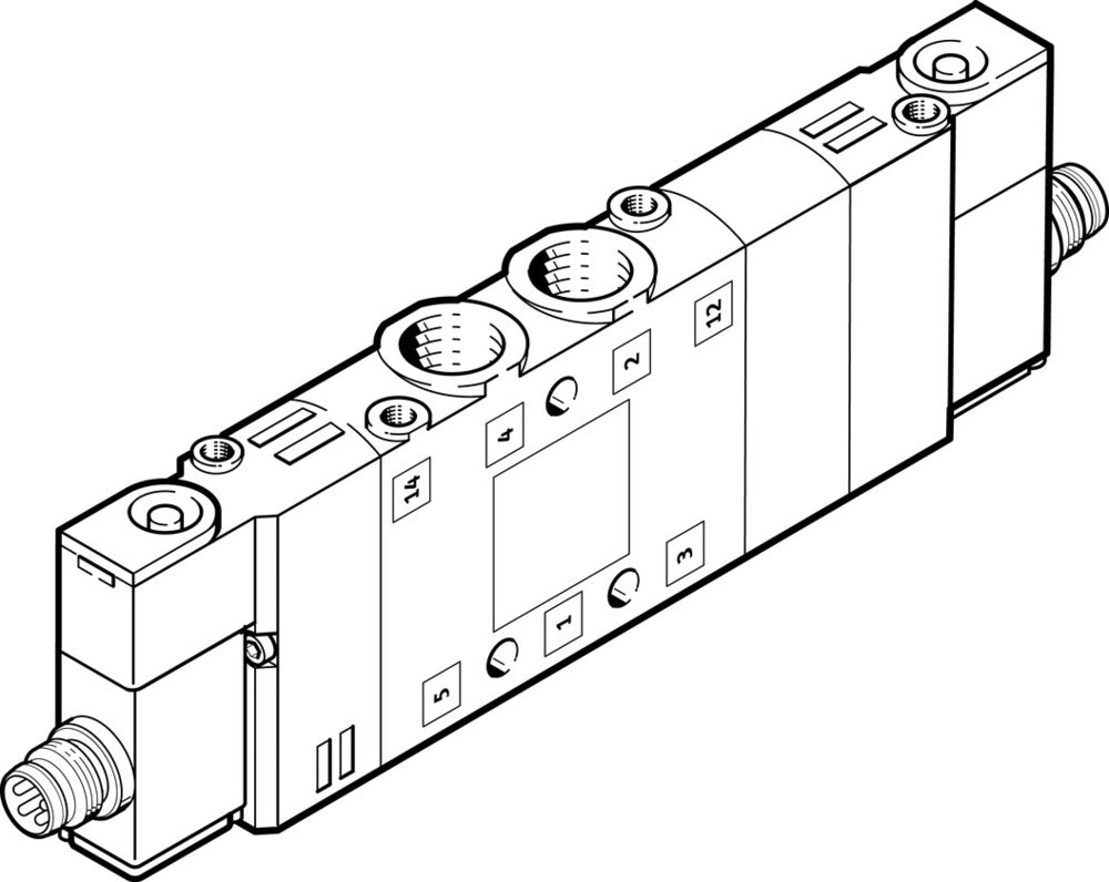 Festo 5/3 NC Air Solenoid Valve M7 350l/min - 550227