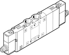 Festo 5/3 Exhausted Air Solenoid Valve M7 250l/min - 550230