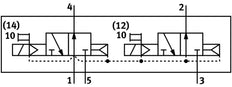 Festo 2x3/2 NO Monostable Air Solenoid Valve Size 18mm ISO 15407-1 400l/min - 547211