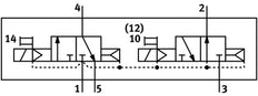 Festo 2x3/2 NO/NC Monostable Air Solenoid Valve Size 26mm ISO 15407-1 900l/min - 547212