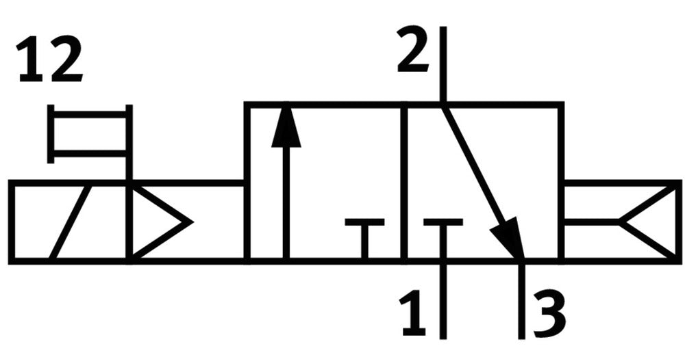 Festo 3/2 NC Monostable Air Électrovanne Embase 180L/Min 2 - 8Bar/2 - 116Psi - 560710