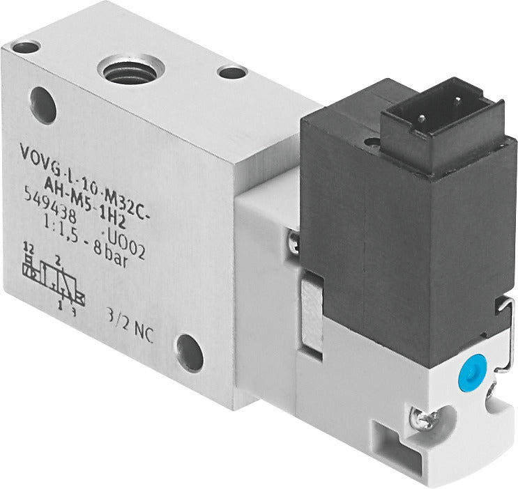 Festo 3/2 NO Monostable Air Électrovanne Embase 180L/Min 2 - 8Bar/2 - 116Psi - 560706