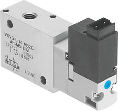 Festo 3/2 NO Monostable Air Électrovanne Embase 180L/Min 2 - 8Bar/2 - 116Psi - 560706