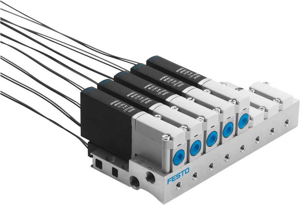 Festo 3/2 NO Monostable Air Solenoid Valve Sub-base 100l/min -0.9 - 8bar/-13 - 116psi - 196141