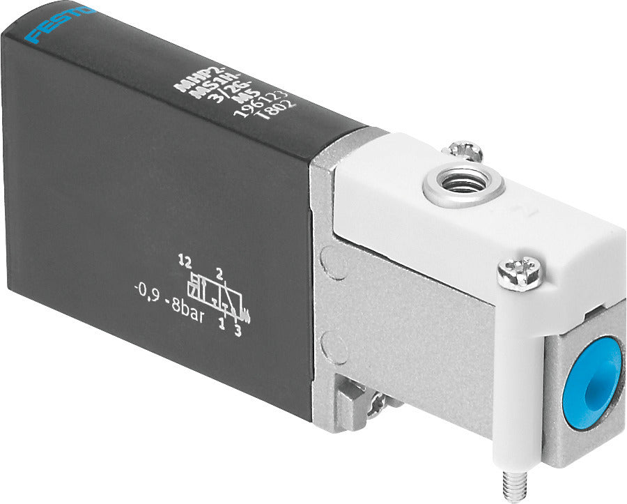 Festo 3/2 NO Monostable Air Solenoid Valve M5 100l/min -0.9 - 8bar/-13 - 116psi - 196142