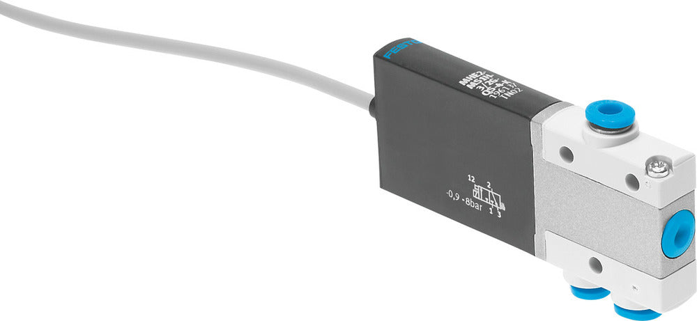 Festo 3/2 NO Monostable Air Solenoid Valve QS-4 100l/min -0.9 - 8bar/-13 - 116psi - 196156