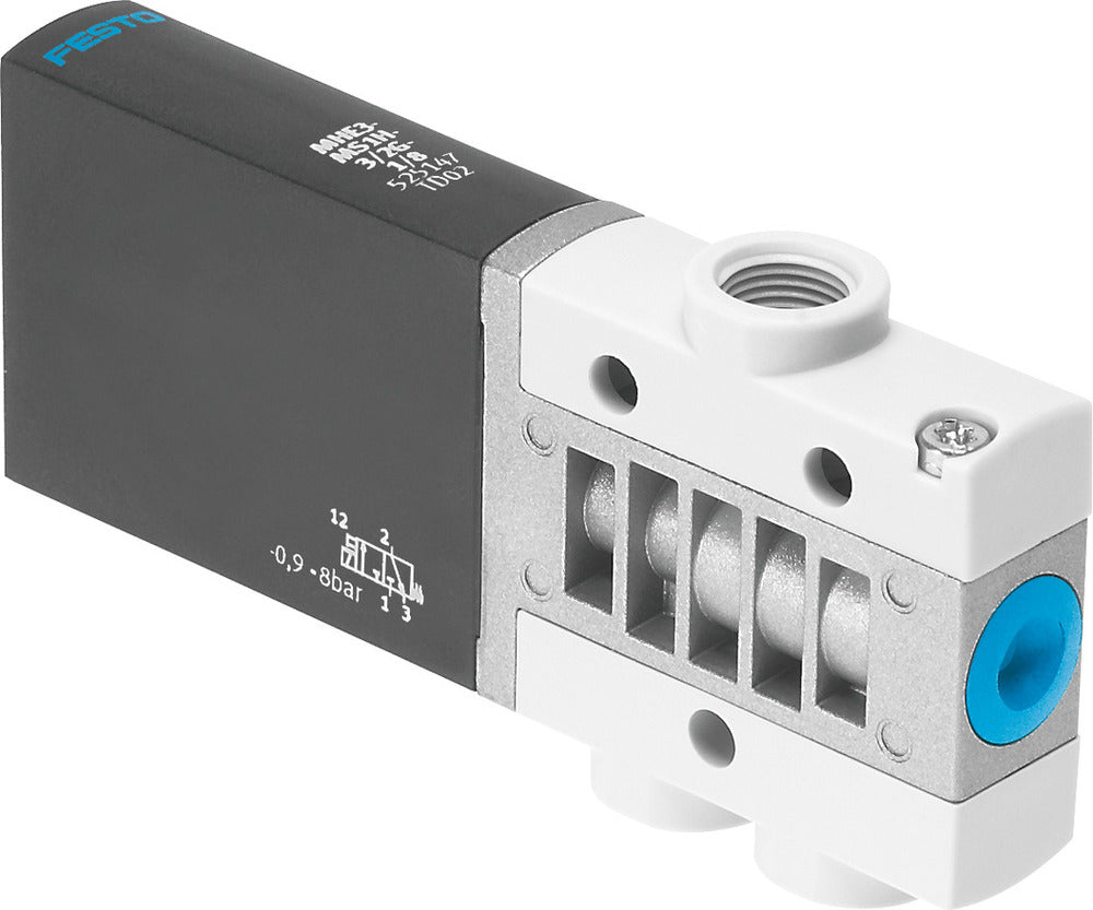 Festo 3/2 NO Monostable Air Solenoid Valve G1/8 200l/min -0.9 - 8bar/-13 - 116psi - 525166