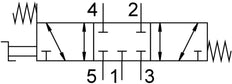 Festo 5/3 NC Hand Lever Valve G1/4 1200l/min -0.95 - 10bar/-14 - 145psi - 4165858