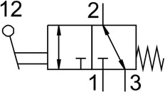 Festo 3/2 NO/NC Monostable Finger Lever Valve G1/8 750l/min -0.95 - 10bar/-14 - 145psi - 4500009