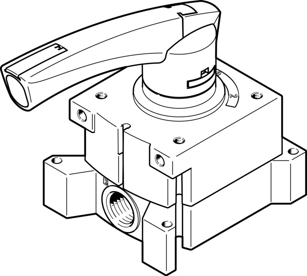 Festo 4/3 NC Hand Lever Valve M5 170l/min - 3410679