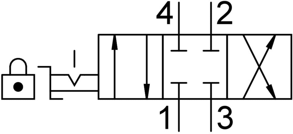 Festo 4/3 NC Robinet À Levier Manuel G1/8 800l/min - 3488209