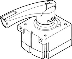 Festo 4/3 Exhausted Hand Lever Valve G1/2 3800l/min - 3192077