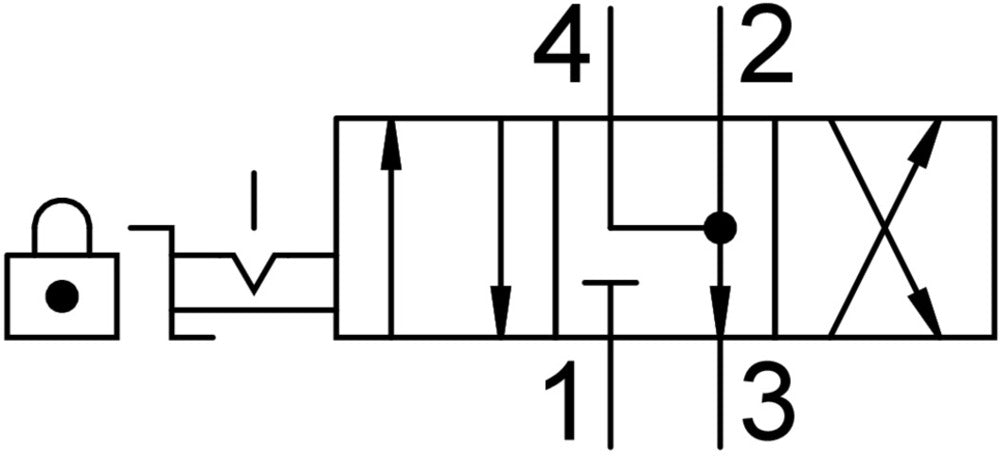 Festo 4/3 Soupape À Levier Manuel Épuisé G1/8 600l/min - 3488210