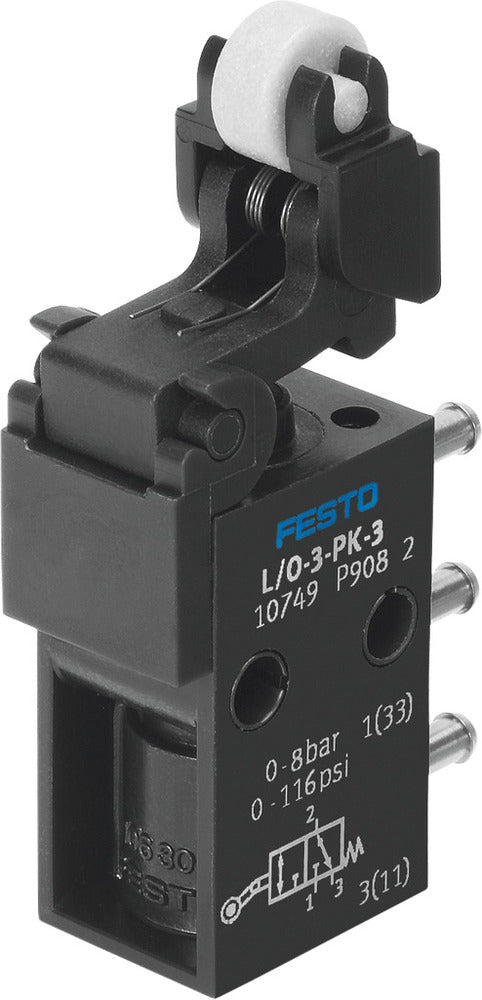 Festo 3/2 NO/NC Vanne À Levier Monostable Avec Retour Au Repos PK-3 80L/Min - 10749