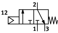 Festo 3/2 NC Monostable Vanne De Panneau Avant G1/8 120l/min - 10190