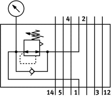 Festo Plaque De Régulateur De Pression Intermédiaire - 35968