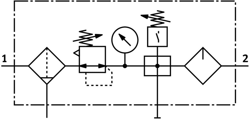 Festo Unité De Conditionnement G1/2'' 0.5-12bar 2500l/min 40µm Midi - 185811