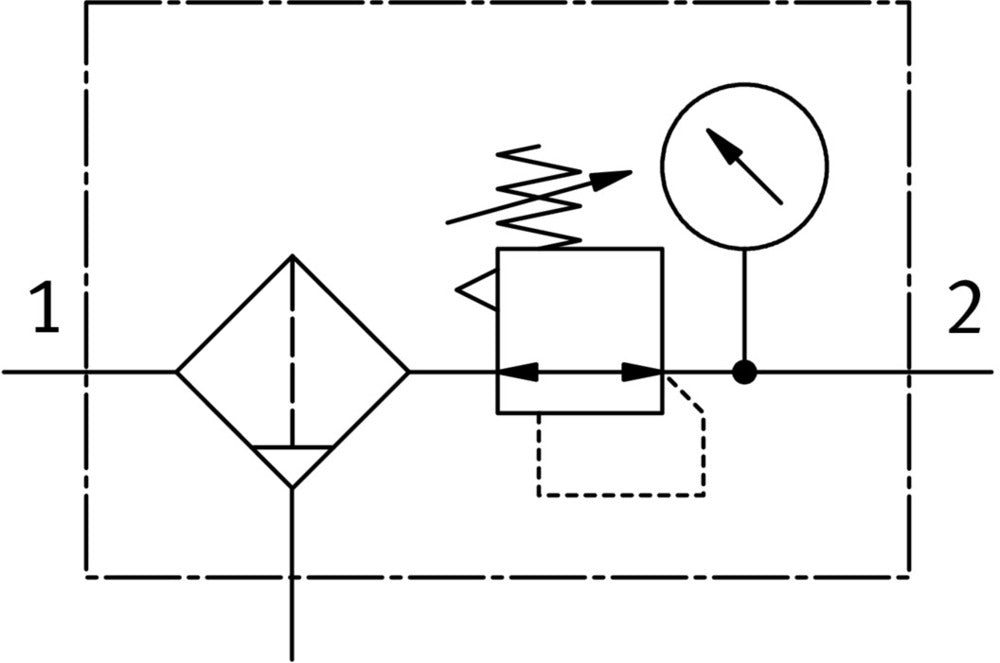 Festo Filtre Régulateur G1/4'' 0.5-12bar 2000l/min 40µm Midi - 186481