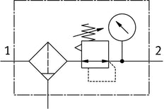 Festo Filtre Régulateur G1/4'' 0.5-12bar 2000l/min 40µm Midi - 186481