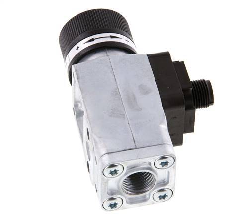 0.Pressostat SPDT 2 à 2bar en zinc moulé G1/4'' 250VAC Connecteur M12 à 4 broches