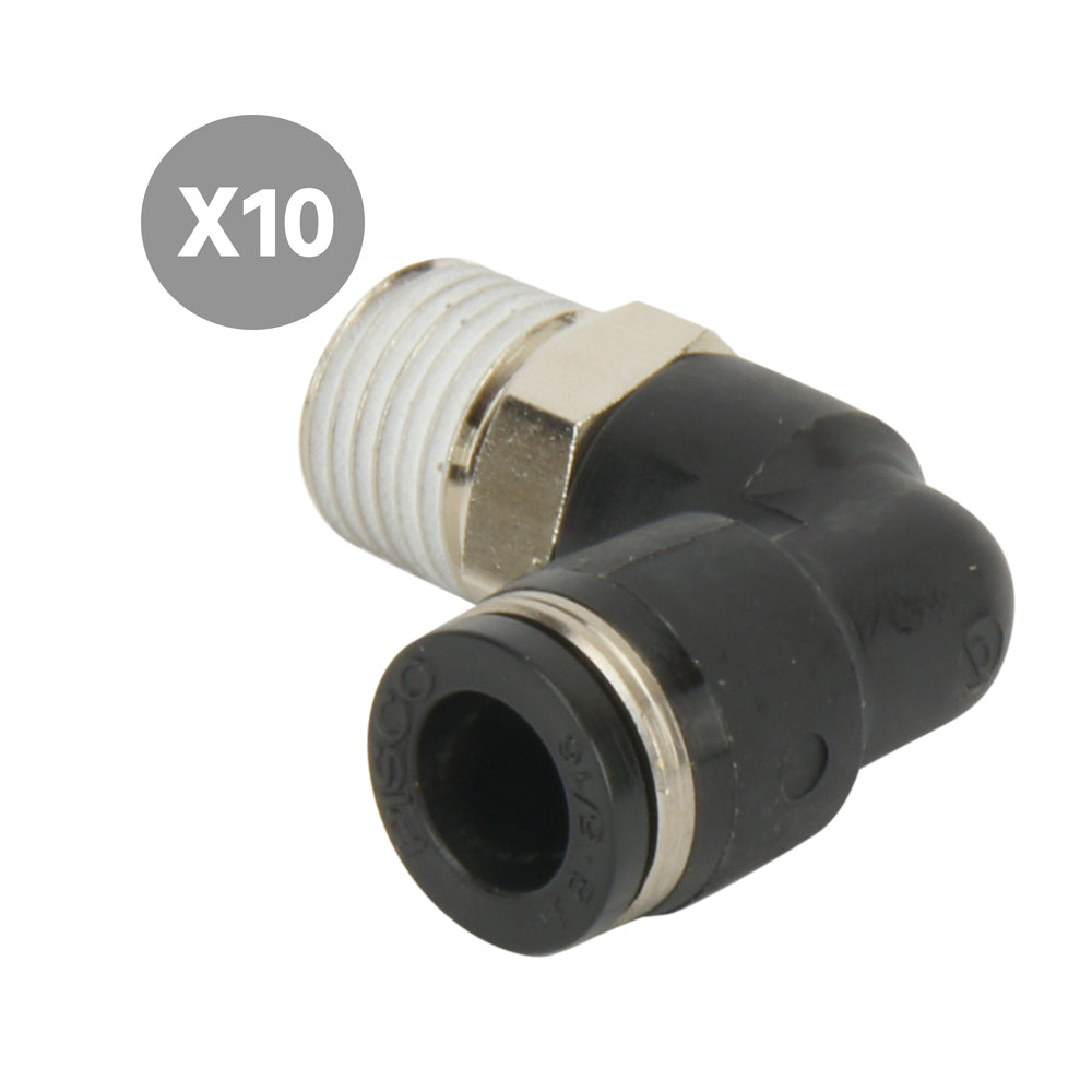 8mmxR1/8'' Elbow Push Fit [10 pieces]