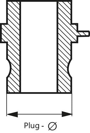 Bouchon d'accouplement Camlock DN 50 (2'') en acier inoxydable Type DP MIL-C-27487