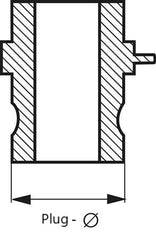 Camlock DN 32 (1 1/4'') Aluminium Coupling Connector for Socket MIL-C-27487
