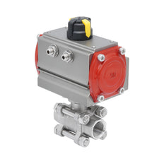 Rp 4'' Vanne à Bille 2 Voies en Acier Inoxydable avec Actionneur Pneumatique à Rappel par Ressort, Normalement Fermée
