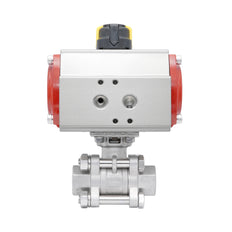 Rp 2'' Vanne à Bille 2 Voies en Acier Inoxydable avec Actionneur Pneumatique Double Effet