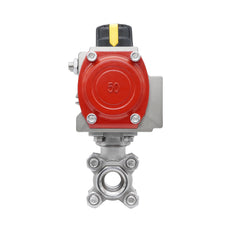 Rp 1-1/4'' Vanne à Bille 2 Voies en Acier Inoxydable avec Actionneur Pneumatique Double Effet